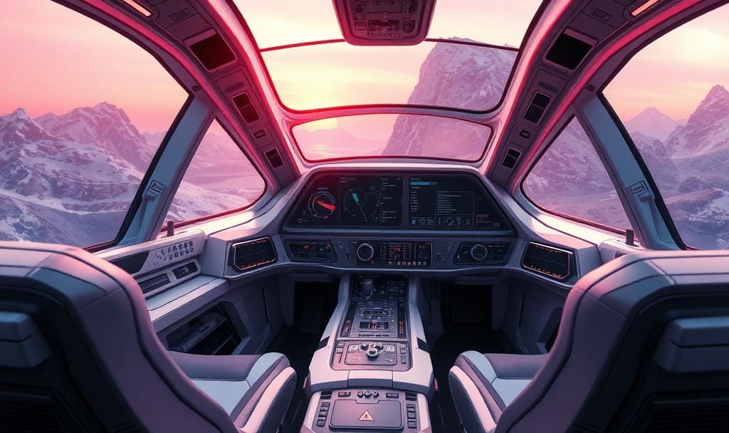 futuristic cockpit