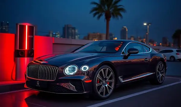 Luxury electric car charging